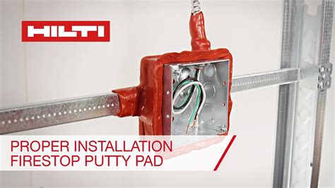 4p putty pads for electrical boxes|firestop putty pad installation.